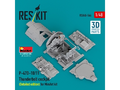 Republic P-47 D-10/11 Thunderbolt - Cockpit Detailed Edition (3d-printed / For Miniart Kits) - image 2