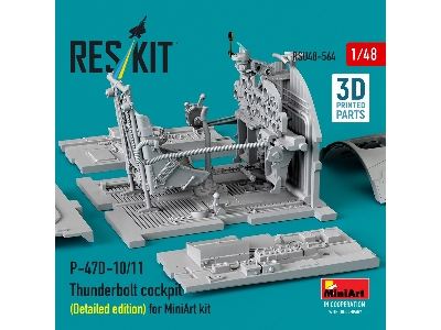 Republic P-47 D-10/11 Thunderbolt - Cockpit Detailed Edition (3d-printed / For Miniart Kits) - image 3