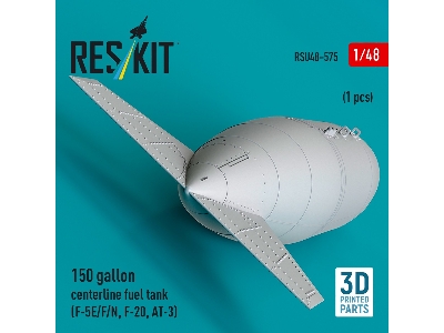 Northrop F-5 E / F / N / F-20 And At-3 - 150 Gallon Centerline Fuel Tank (1 Piece / 3d-printed) - image 1