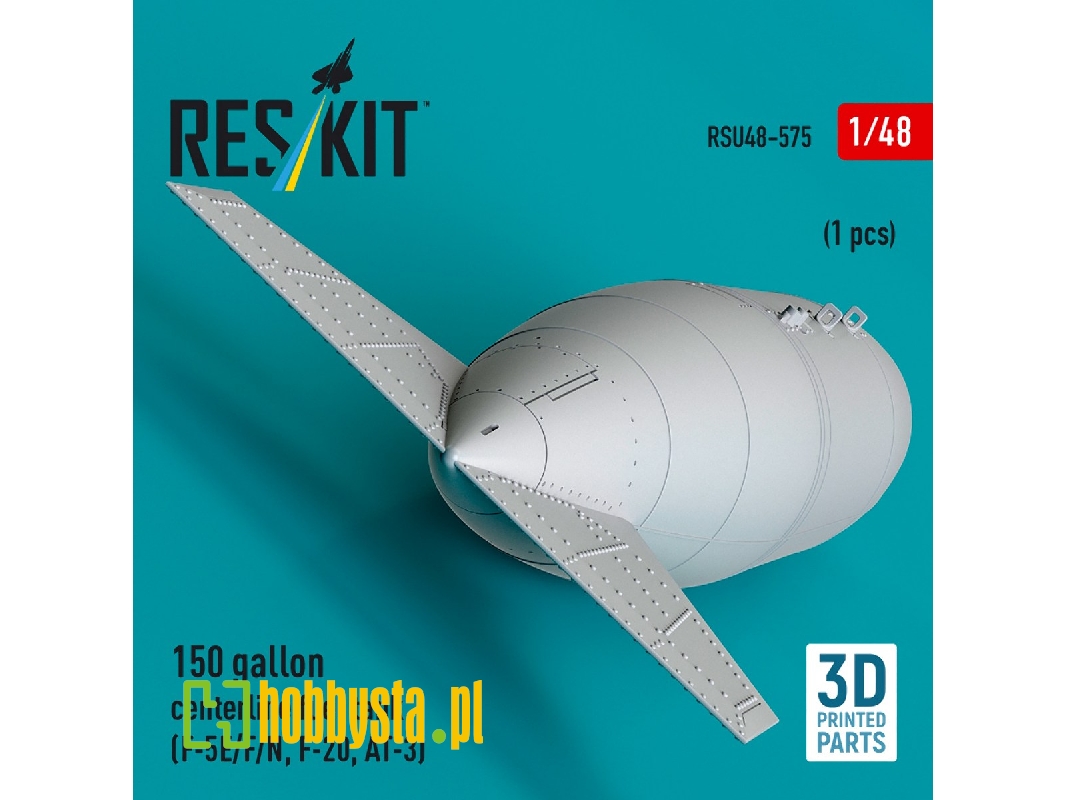 Northrop F-5 E / F / N / F-20 And At-3 - 150 Gallon Centerline Fuel Tank (1 Piece / 3d-printed) - image 1