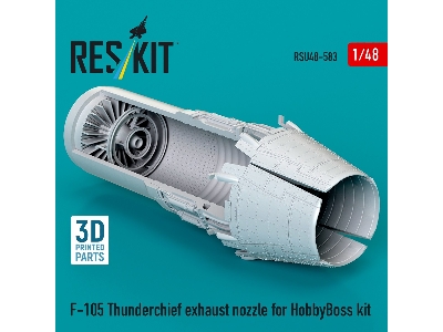 Republic F-105 Thunderchief - Exhaust Nozzle (3d-printed / For Hobby Boss Kits) - image 1