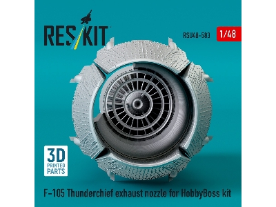 Republic F-105 Thunderchief - Exhaust Nozzle (3d-printed / For Hobby Boss Kits) - image 2
