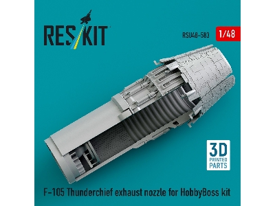 Republic F-105 Thunderchief - Exhaust Nozzle (3d-printed / For Hobby Boss Kits) - image 3