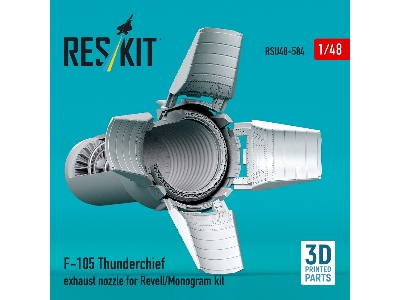Republic F-105 Thunderchief - Exhaust Nozzle (3d-printed / For Revell And Monogram Kits) - image 1