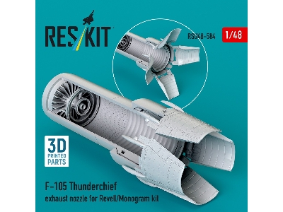 Republic F-105 Thunderchief - Exhaust Nozzle (3d-printed / For Revell And Monogram Kits) - image 2