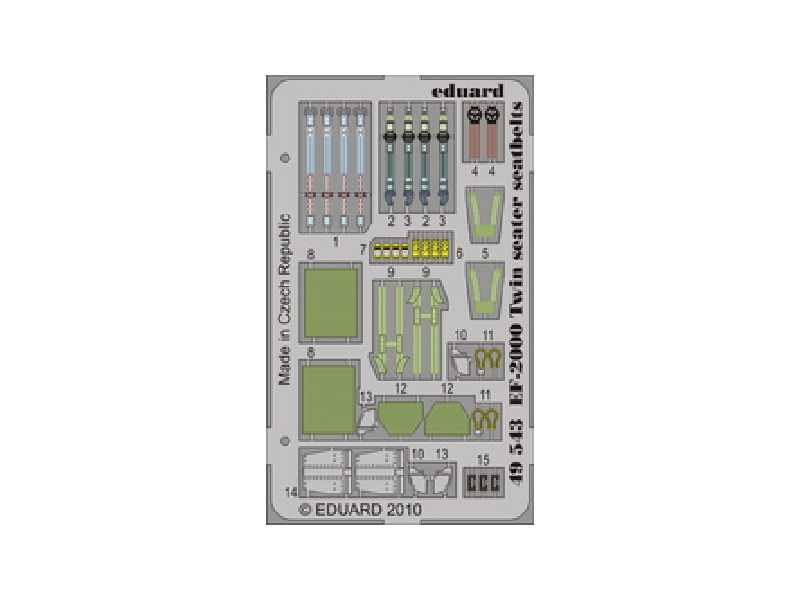 EF-2000 Two-seater seatbelts 1/48 - Revell - image 1