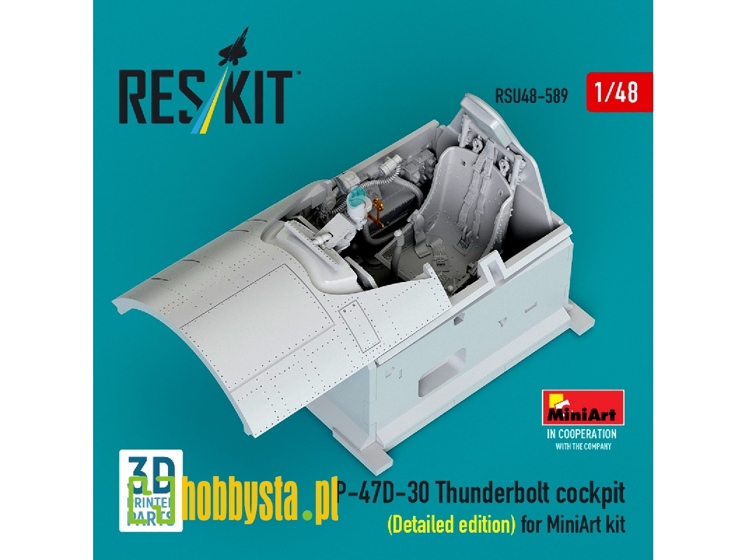 Republic P-47 D-30 Thunderbolt - Cockpit Detailed Edition (3d-printed / For Miniart Kits) - image 1