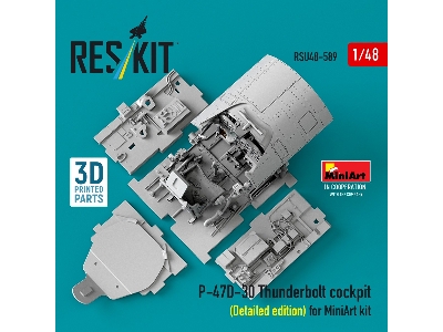 Republic P-47 D-30 Thunderbolt - Cockpit Detailed Edition (3d-printed / For Miniart Kits) - image 2