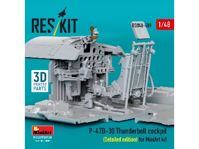 Republic P-47 D-30 Thunderbolt - Cockpit Detailed Edition (3d-printed / For Miniart Kits) - image 3