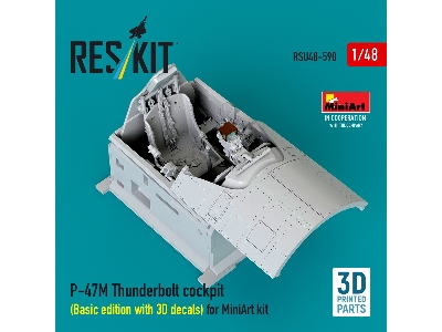 Republic P-47 M Thunderbolt - Cockpit Basic Edition With 3d Decals (3d-printed / For Miniart Kits) - image 1