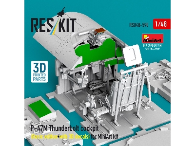 Republic P-47 M Thunderbolt - Cockpit Basic Edition With 3d Decals (3d-printed / For Miniart Kits) - image 3
