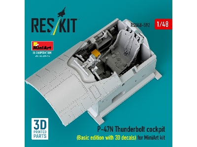 Republic P-47 N Thunderbolt - Cockpit Basic Edition With 3d Decals (3d-printed / For Miniart Kits) - image 2