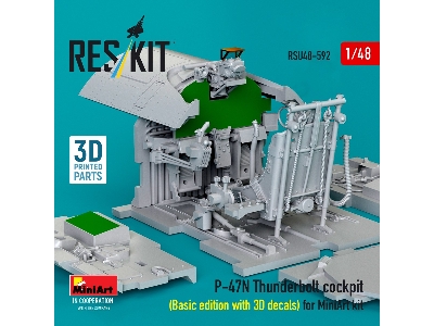 Republic P-47 N Thunderbolt - Cockpit Basic Edition With 3d Decals (3d-printed / For Miniart Kits) - image 3