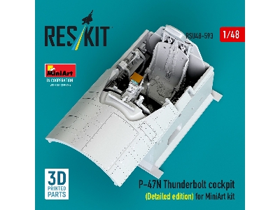 Republic P-47 N Thunderbolt - Cockpit Detailed Edition (3d-printed / For Miniart Kits) - image 1