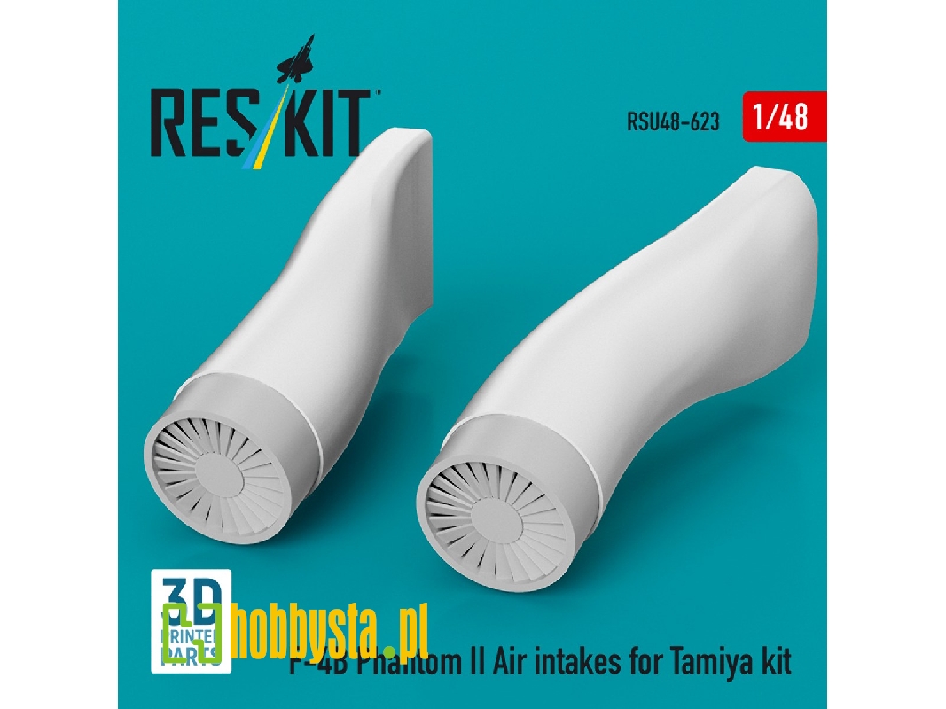 F-4 B Phantom Ii - Air Intakes (3d-printed / For Tamiya Kits) - image 1