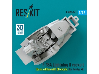 F-35 A Lightning Ii - Cockpit Basic Edition With 3d Decals (3d-printed / For Tamiya Kits) - image 2