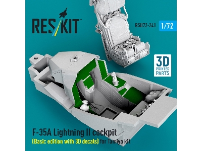 F-35 A Lightning Ii - Cockpit Basic Edition With 3d Decals (3d-printed / For Tamiya Kits) - image 3