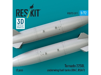 Panavia Tornado - 2250l Underwing Fuel Tanks For Raf / Rsaf Planes (2 Pcs / 3d-printed) - image 2