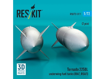 Panavia Tornado - 2250l Underwing Fuel Tanks For Raf / Rsaf Planes (2 Pcs / 3d-printed) - image 3