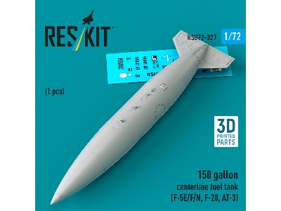 Northrop F-5 E / F / N / F-20 And At-3 - 150 Gallon Centerline Fuel Tank (1 Piece / 3d-printed) - image 1