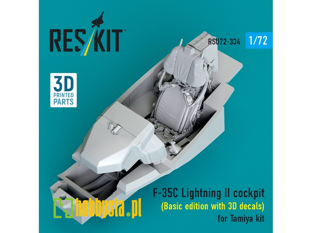 F-35 C Lightning Ii - Cockpit Basic Edition With 3d Decals (3d-printed / For Tamiya Kits) - image 1