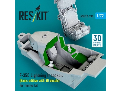 F-35 C Lightning Ii - Cockpit Basic Edition With 3d Decals (3d-printed / For Tamiya Kits) - image 3