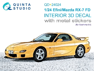 Efini-mazda Rx-7fd - 3d-printed & Coloured Interior On Decal Paper (For Aoshima Kits) - image 2