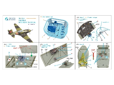Mig-3 - 3d-printed & Coloured Interior On Decal Paper With 3d-printed Resin Part (For Trumpeter Kits) - image 2
