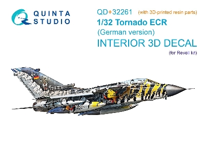 Tornado Ecr German - 3d-printed & Coloured Interior On Decal Paper With 3d-printed Resin Parts (For Revell Kits) - image 2