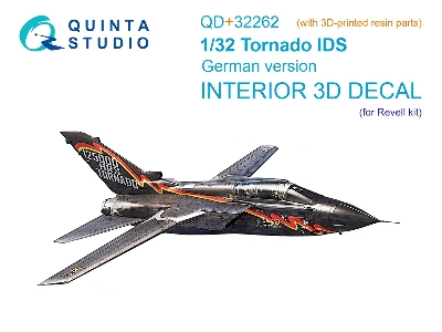 Tornado Ids German - 3d-printed & Coloured Interior On Decal Paper With 3d-printed Resin Parts (For Revell Kits) - image 2