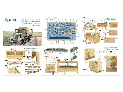 Voroshilovets Tractor - 3d-printed & Coloured Interior On Decal Paper With 3d-printed Resin Parts (For Trumpeter Kits) - image 4