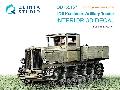 Komintern Artillery Tractor - 3d-printed & Coloured Interior With 3d-printed Resin Parts (For Trumpeter Kits) - image 1