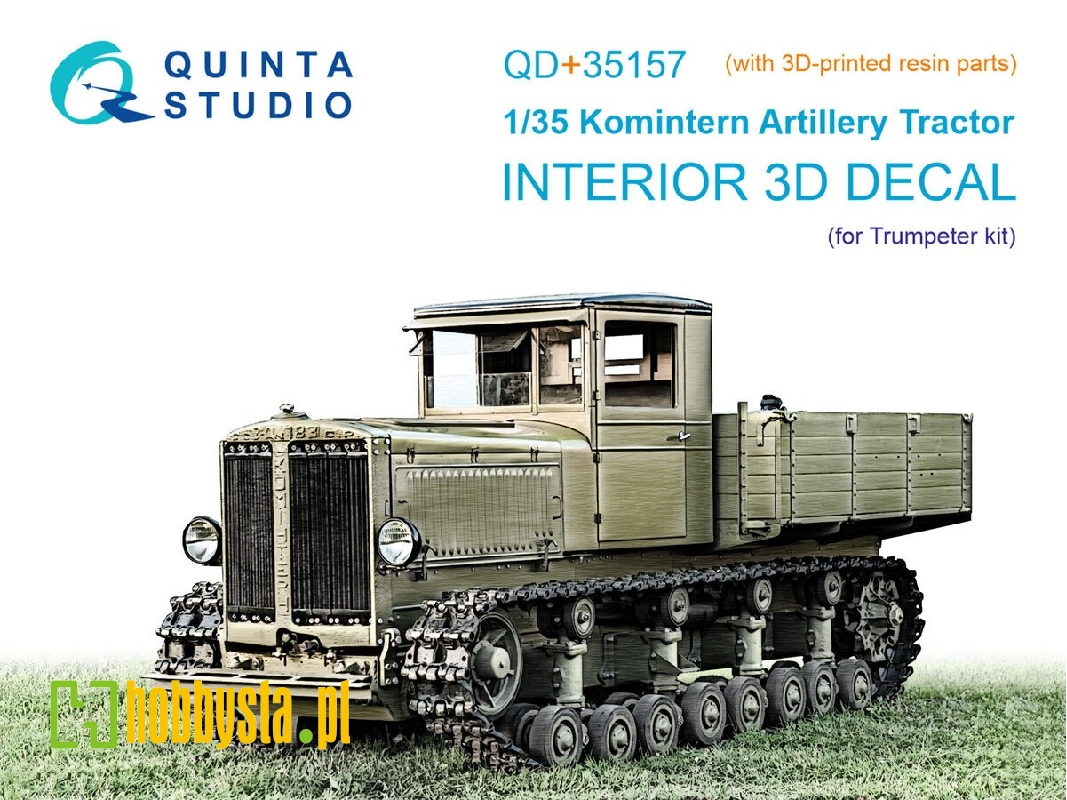 Komintern Artillery Tractor - 3d-printed & Coloured Interior With 3d-printed Resin Parts (For Trumpeter Kits) - image 1