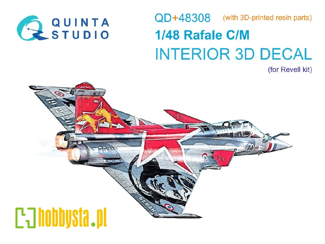 Dassault Rafale C/M - 3d-printed & Coloured Interior With 3d-printed Resin Parts (For Revell Kits) - image 1