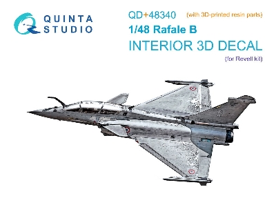 Dassault Rafale B - 3d-printed & Coloured Interior With 3d-printed Resin Parts (For Revell Kits) - image 1