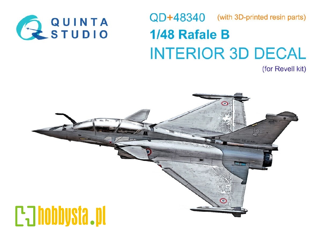 Dassault Rafale B - 3d-printed & Coloured Interior With 3d-printed Resin Parts (For Revell Kits) - image 1