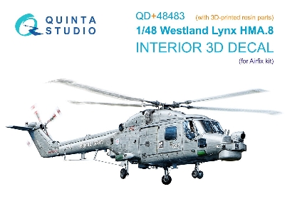 Westland Lynx Hma.8 - 3d-printed & Coloured Interior With 3d-printed Resin Parts (For Airfix Kits) - image 1