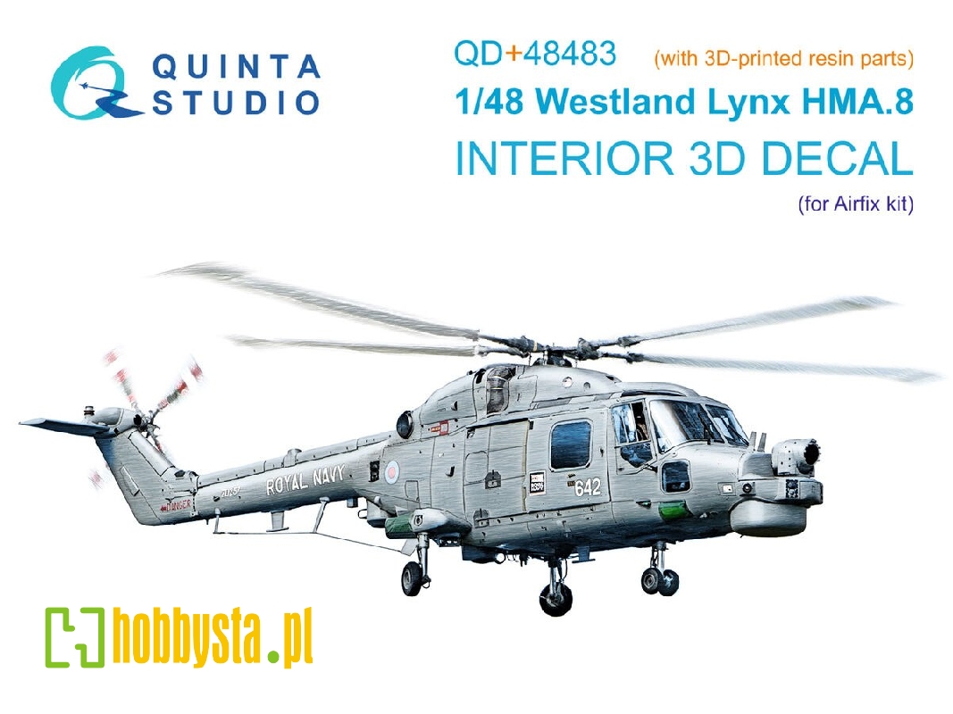 Westland Lynx Hma.8 - 3d-printed & Coloured Interior With 3d-printed Resin Parts (For Airfix Kits) - image 1