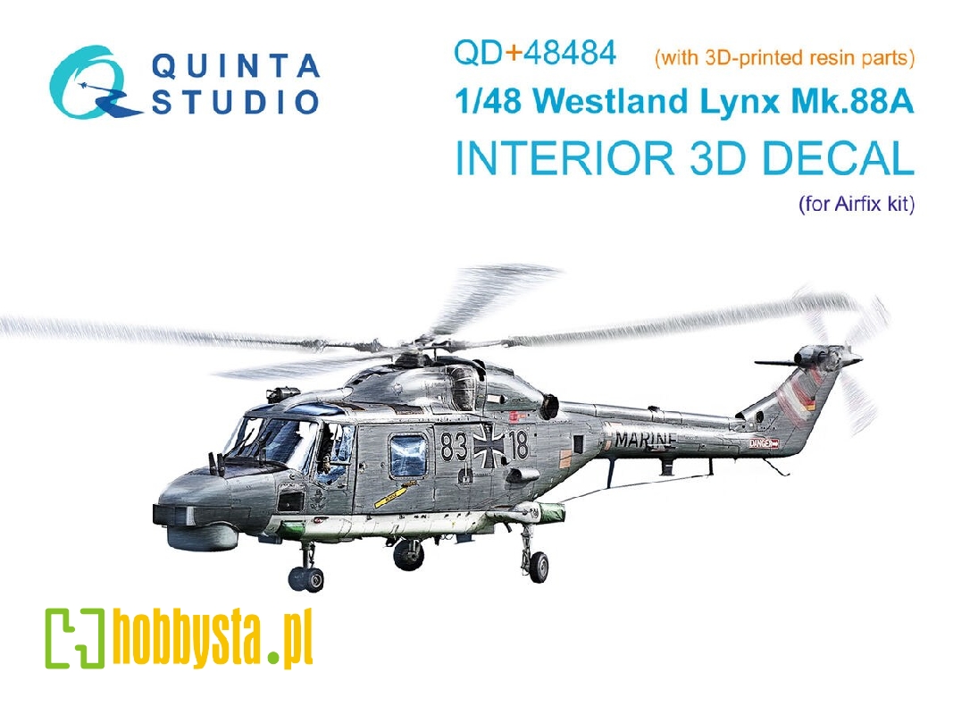 Westland Lynx Mk.88a - 3d-printed & Coloured Interior With 3d-printed Resin Parts (For Airfix Kits) - image 1