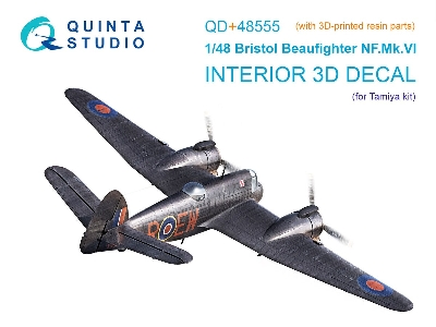 Bristol Beaufighter Nf.Mk.Vi - 3d-printed & Coloured Interior On Decal Paper With 3d-printed Resin Part (For Tamiya Kits) - imag
