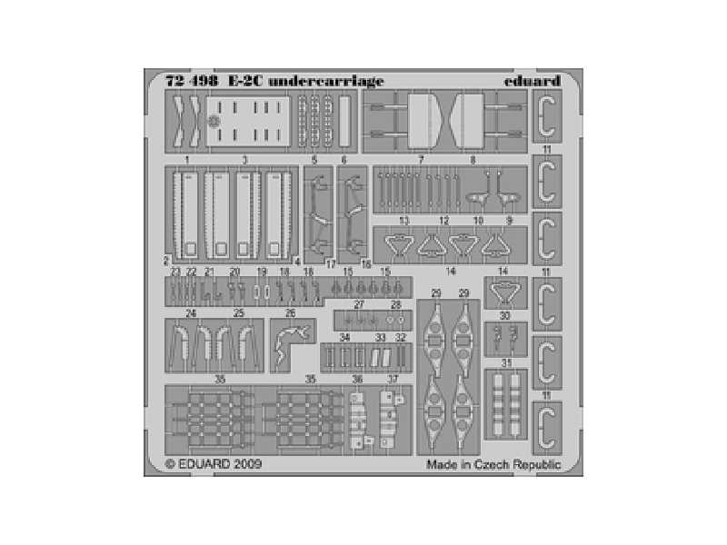 E-2C undercarriage 1/72 - Hasegawa - image 1