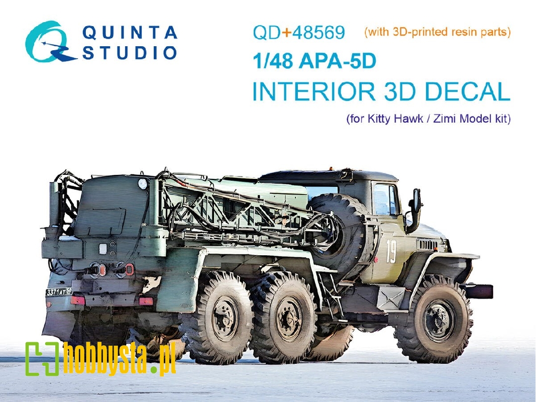 Apa-5d - 3d-printed & Coloured Interior On Decal Paper With 3d-printed Resin Part (For Kitty Hawk And Zimi Model Kits) - image 1