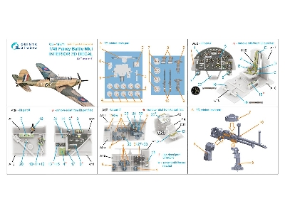 Fairey Battle Mk.I - 3d-printed & Coloured Interior On Decal Paper With 3d-printed Resin Parts (For Trumpeter Kits) - image 2