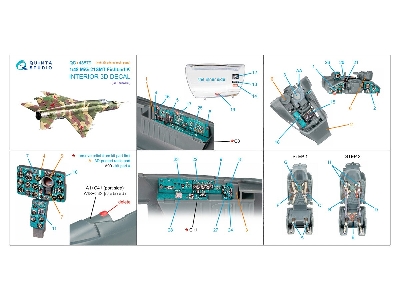 Mig-21 Smt Fishbed-k - 3d-printed & Coloured Interior On Decal Paper With 3d-printed Resin Parts (For Eduard Kits) - image 8