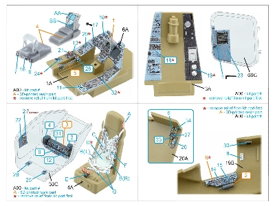 Kamov Ka-50 (Blue-grey Panels) - 3d-printed & Coloured Interior With 3d-printed Resin Parts (For Italeri Kits) - image 3