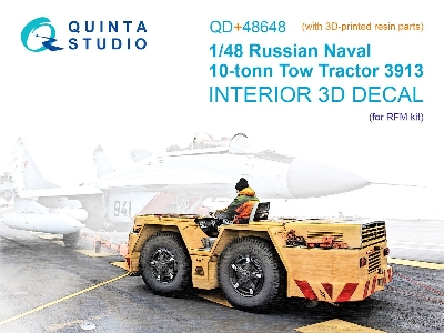 Russian Naval Tow Tractor 3913 - 3d-printed & Coloured Interior With 3d-printed Resin Parts (For Rfm Kits) - image 1