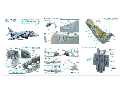 Av-8 B Harrier Ii Plus - 3d-printed & Coloured Interior With 3d-printed Resin Parts (For Uma Kits) - image 3