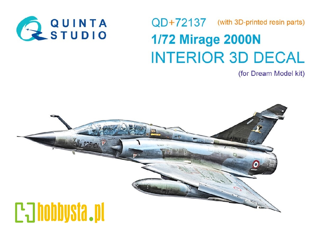 Dassault Mirage 2000 N - 3d-printed & Coloured Interior With 3d-printed Resin Part (For Dream Model Kits) - image 1