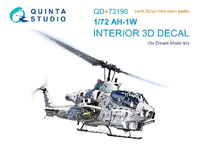 Bell Ah-1 W - 3d-printed & Coloured Interior On Decal Paper (For Dream Model Kits) - image 2