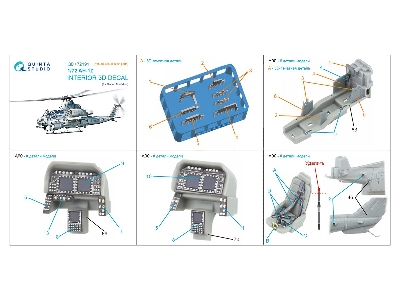 Bell Ah-1 Z - 3d-printed & Coloured Interior On Decal Paper (For Dream Model Kits) - image 10